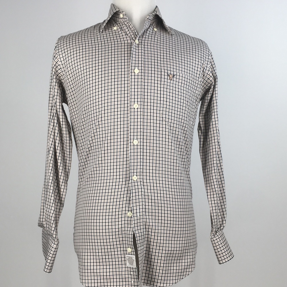 Peter  Millar Mens Easy Care  Shirt Size M Brown